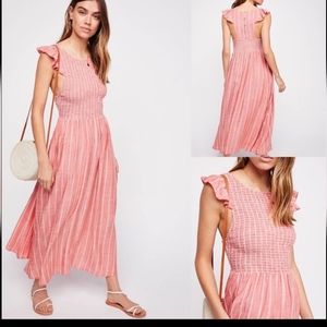 Free People Chambray Butterflies Midi Dress